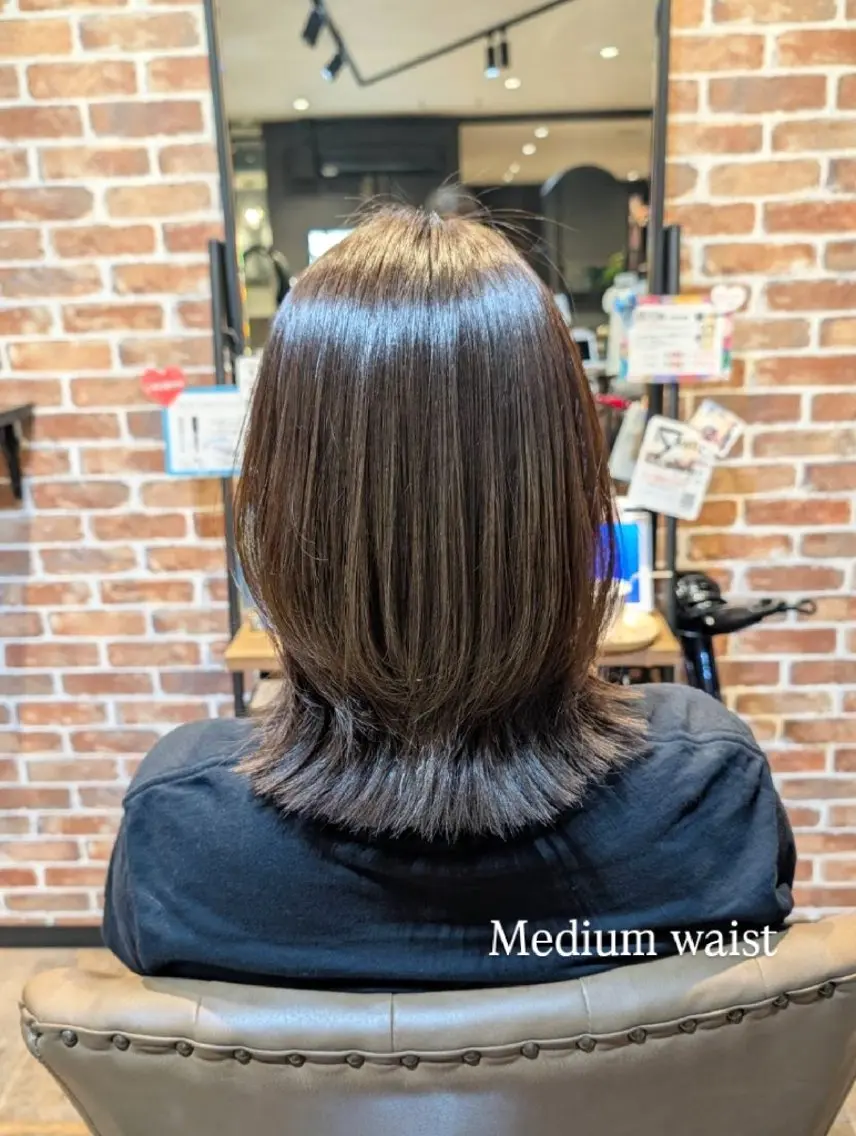 ミディアム くびれヘア レイヤーカット 寺田百花/メンズ カットモデル募集中のヘアスタイル