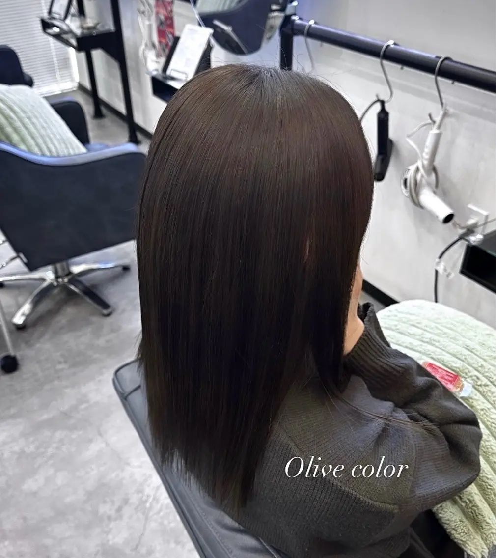 ロング カラー 透明感カラー オリーブカラー ヘアカラー 透明感カラー/ メンズパーマ/竜希のヘアスタイル