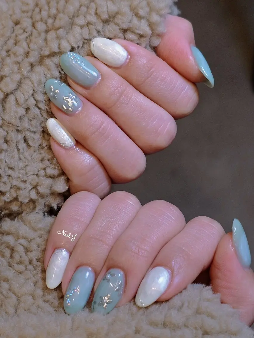 ネイル 韓国ネイル 春ネイル ハンドネイル Nail Jのネイルデザイン
