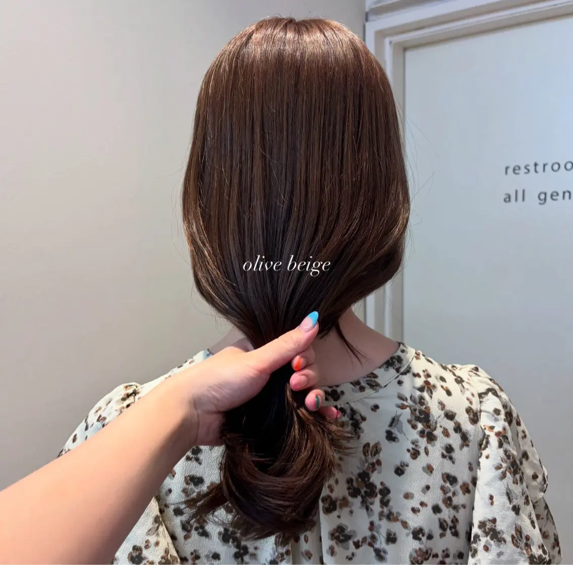 ロング カラー 前髪カット/韓国/ モモカ🎀のヘアスタイル