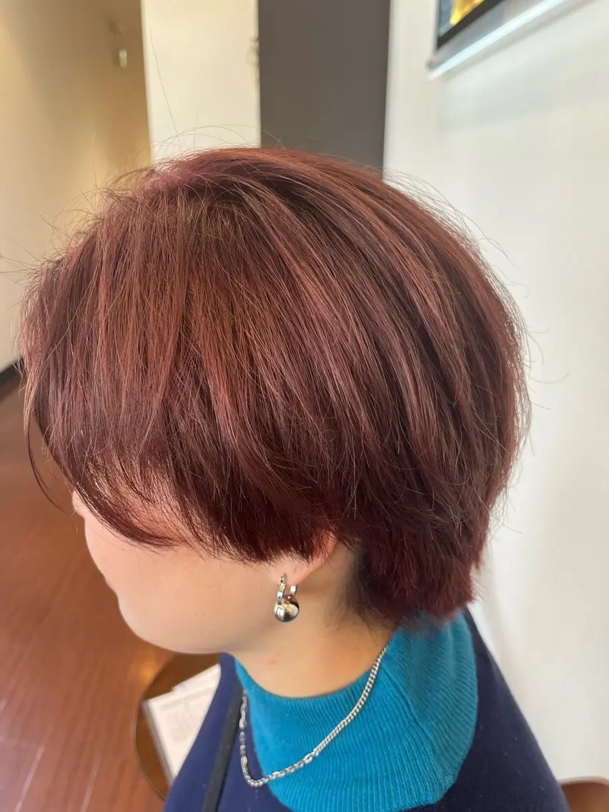 ショート カラー ブラウンカラー ピンクカラー ピンクブラウン ヘアカラー トリートメント 🐻牧野 芹帆🐻のヘアスタイル