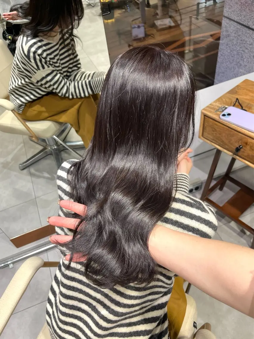 ミディアム カラー 透明感カラー ラベンダーカラー ヘアカラー esse kotonoのヘアスタイル