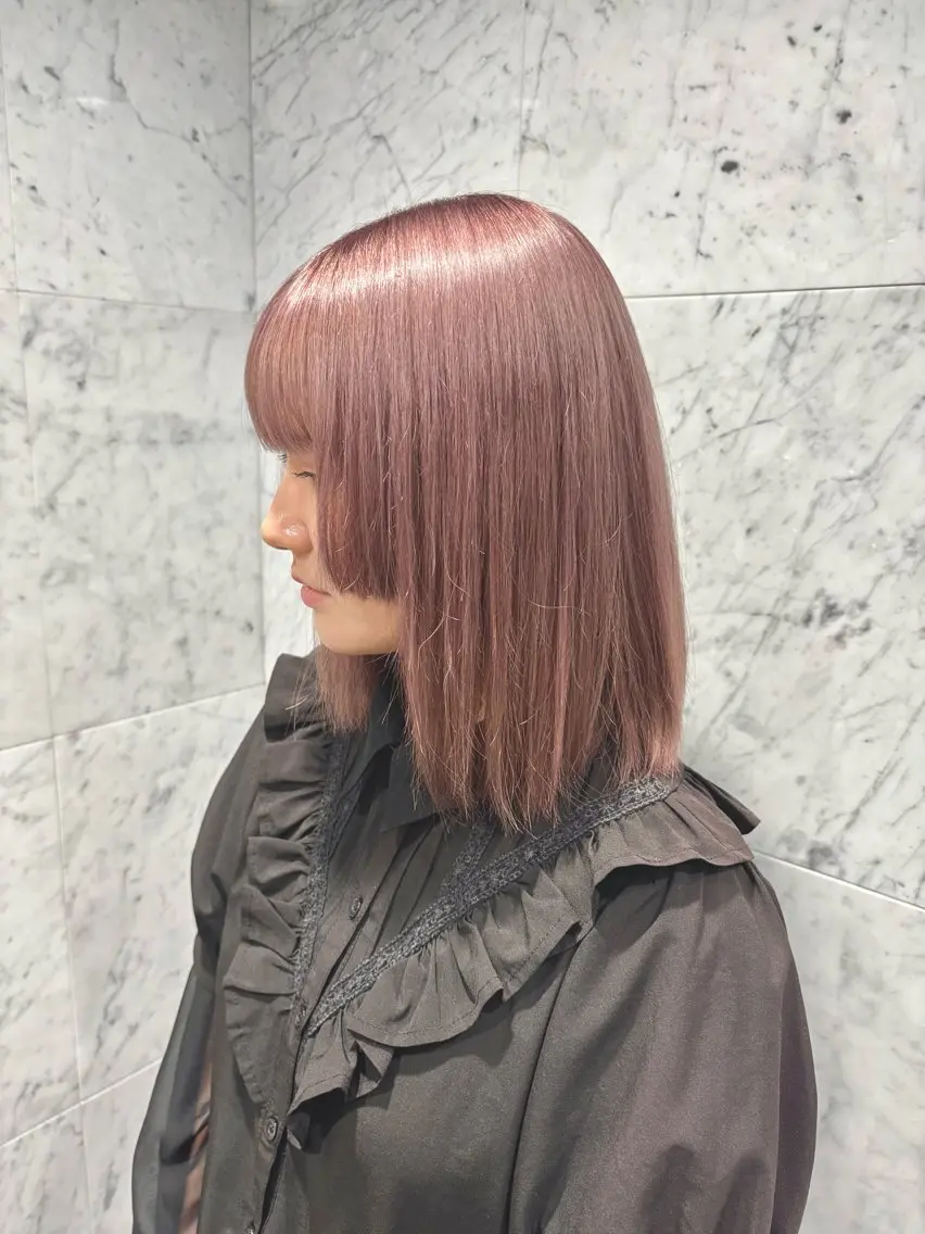 ミディアム カラー ヘアカラー hachiyama rinaのヘアスタイル