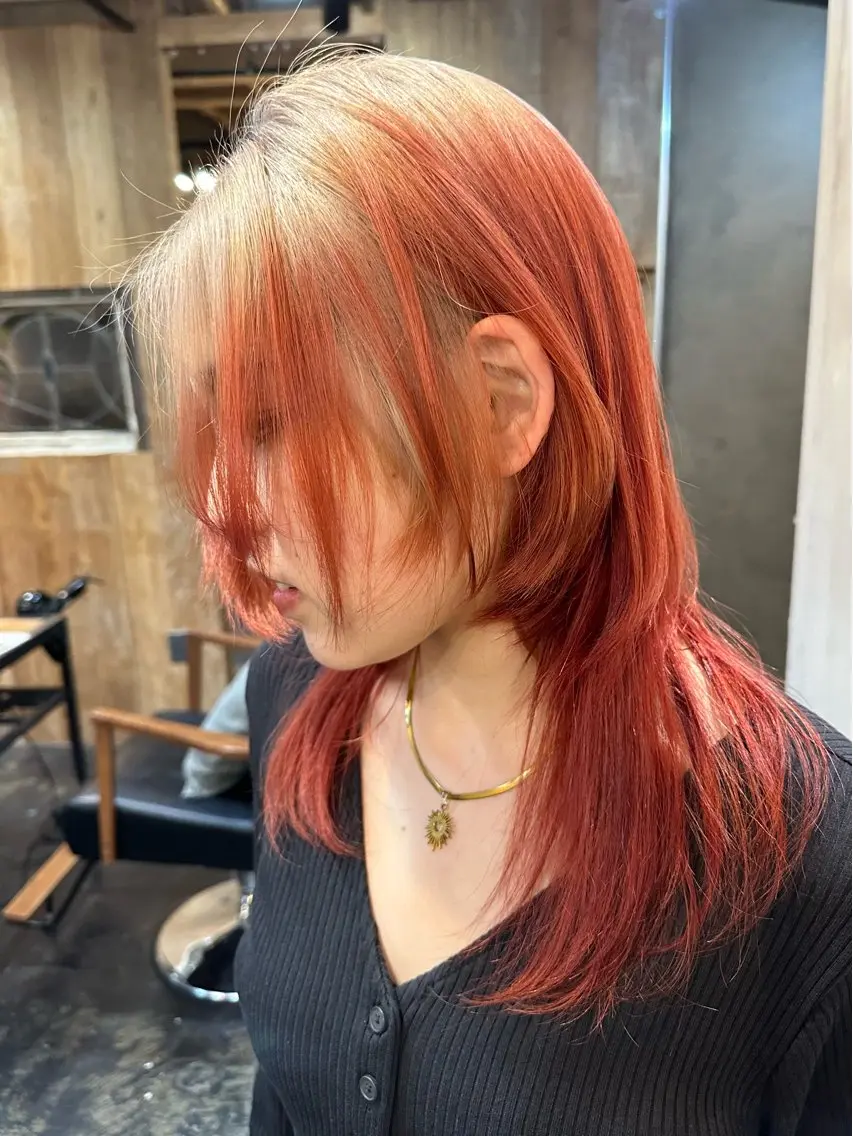 ミディアム ヘアカラー 褒められる ハイトーン⭐️カノンのヘアスタイル