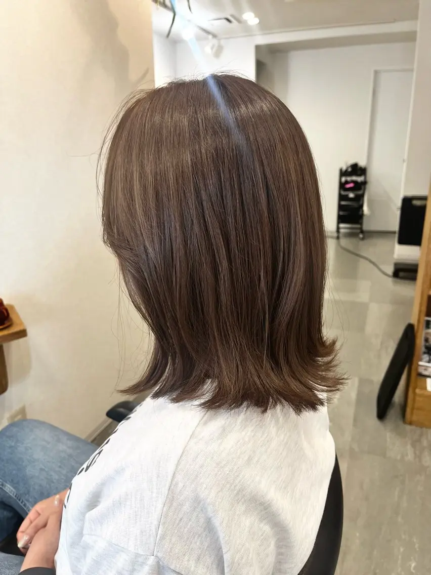 ミディアム カラー カット ヘアカラー トリートメント MAYU 💚森下のヘアスタイル