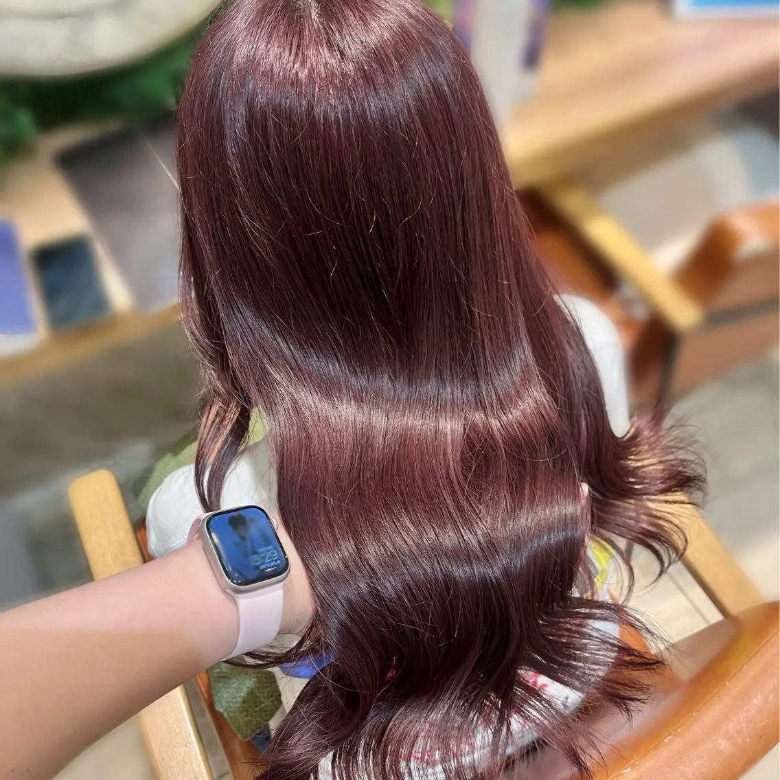 ロング カラー ヘアカラー トリートメント 韓国レイヤー 暖色カラー/さくらのヘアスタイル