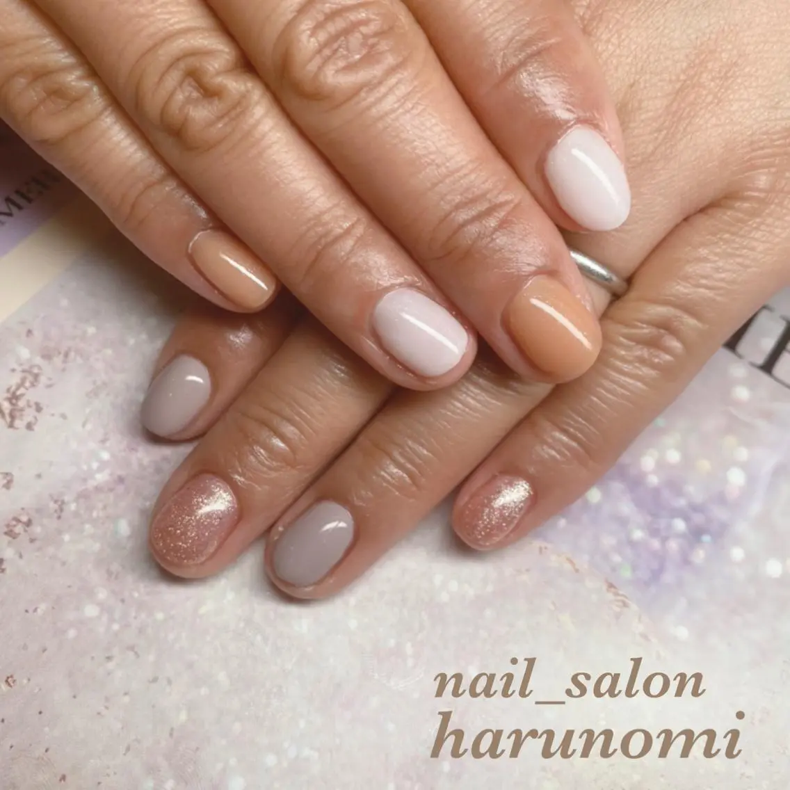 ネイル ジェルネイル ラメ(グリッター) ハンドネイル nailroom harunomiのネイルデザイン