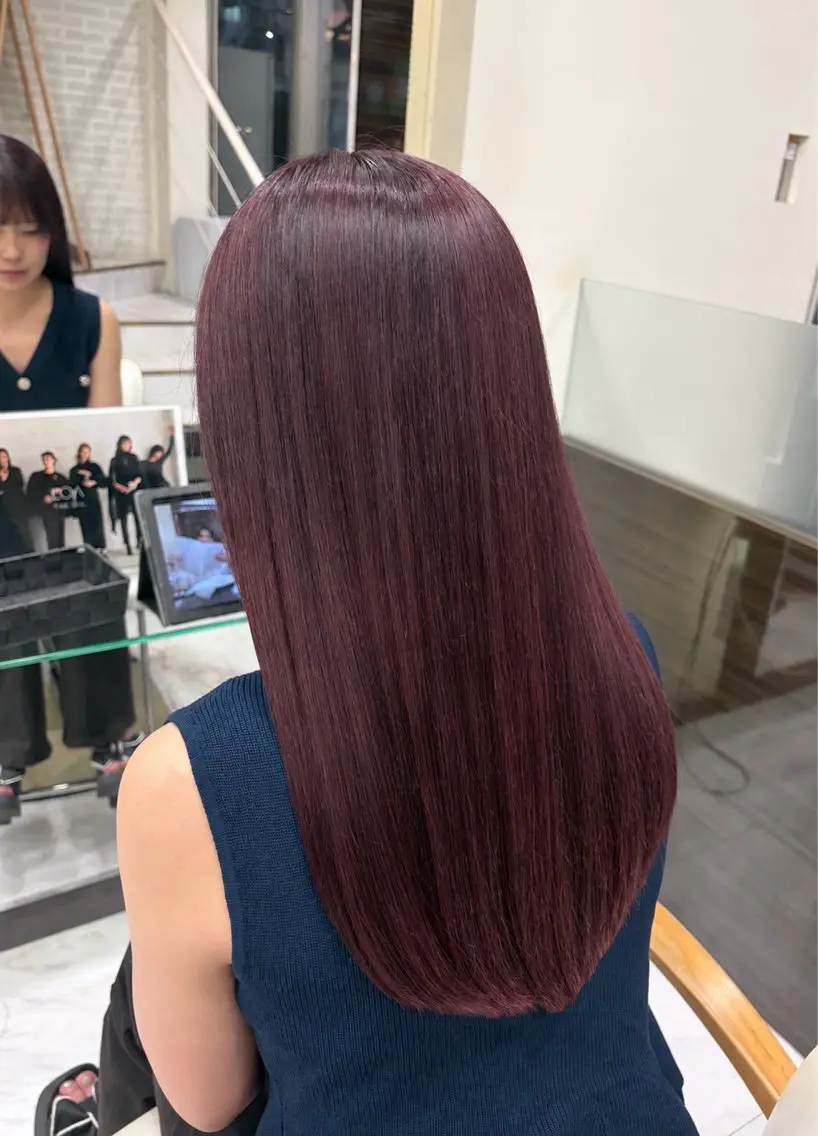 ロング カラー カシス ピンクカラー ヘアカラー 🍊小川実里🍊 /カラーレイヤーのヘアスタイル