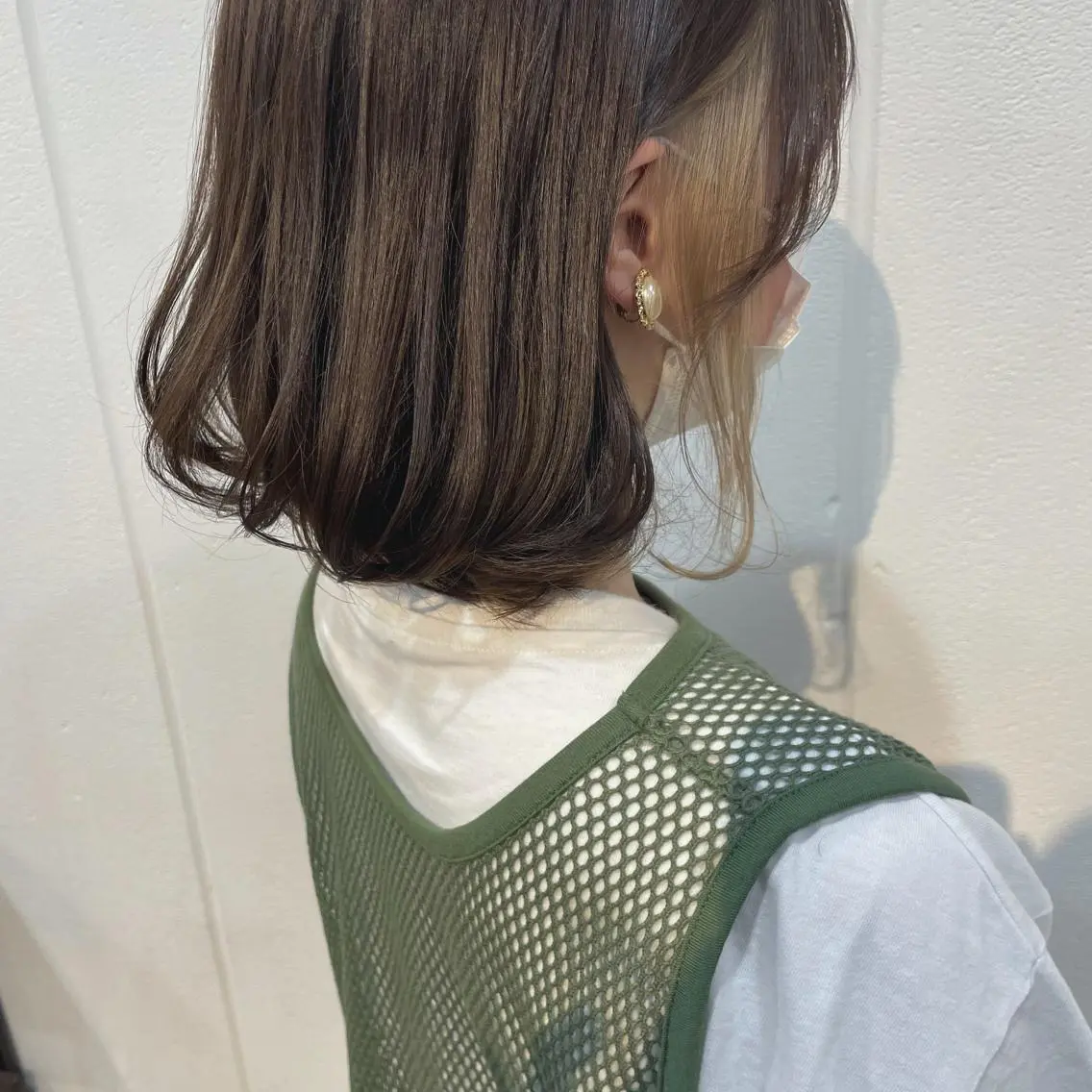 ミディアム カラー アッシュ アッシュブラウン ブラウンカラー インナーカラー Lolonois梅田 /Okazaki:)のヘアスタイル