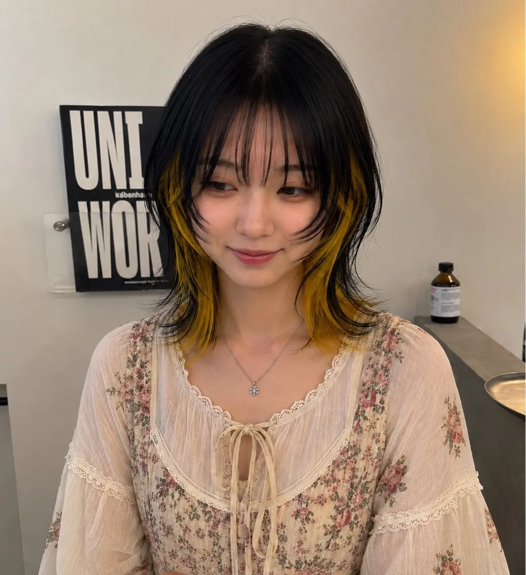 ショート カラー スダユーヤ 💫推しカラーウルフのヘアスタイル