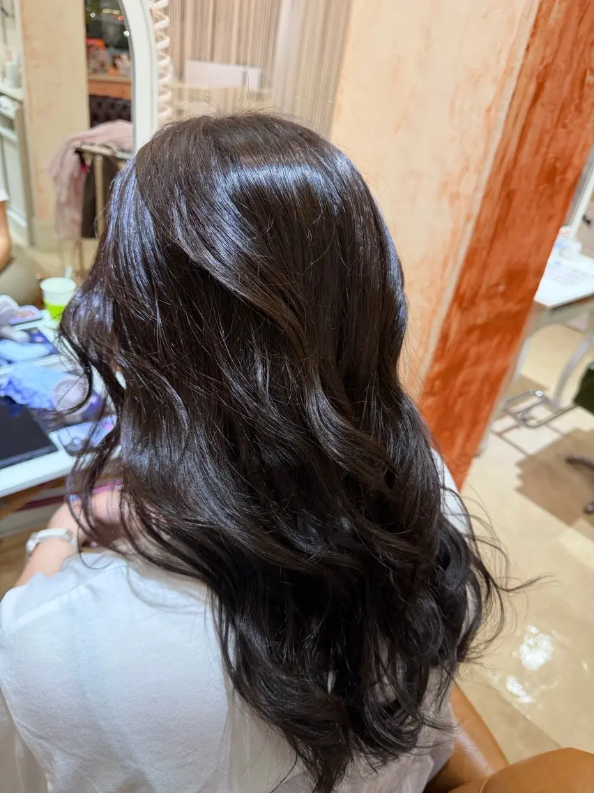 ロング カラー ブラウンカラー ダークブラウン ヘアカラー 🩶透明感・艶カラー 🩶ひいな🩶のヘアスタイル