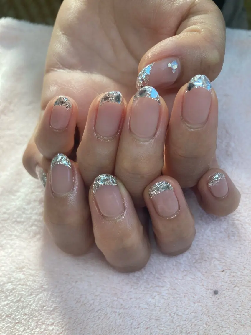 ネイル フレンチネイル ガラスフレンチ chii nailのネイルデザイン