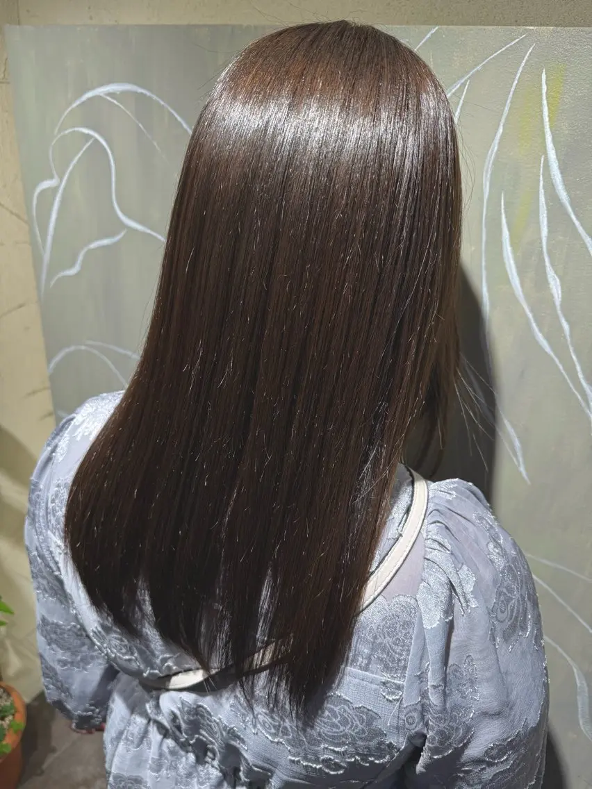 ロング カラー ブラウンカラー 透明感カラー 髪質改善 トリートメント 中林 さくらのヘアスタイル