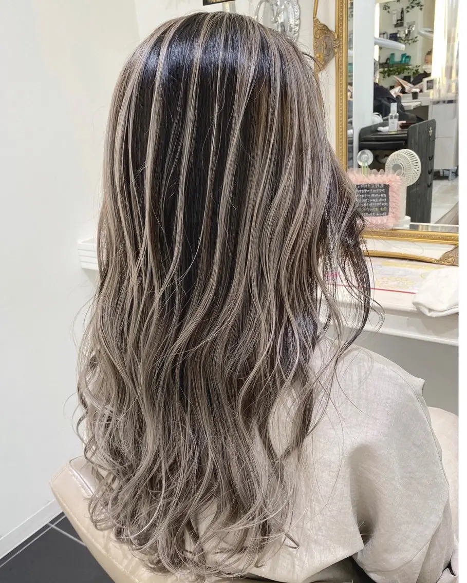 ロング カラー ヘアカラー トリートメント 大宮/バレイヤージュ 髪質改善/澤田隆誠のヘアスタイル