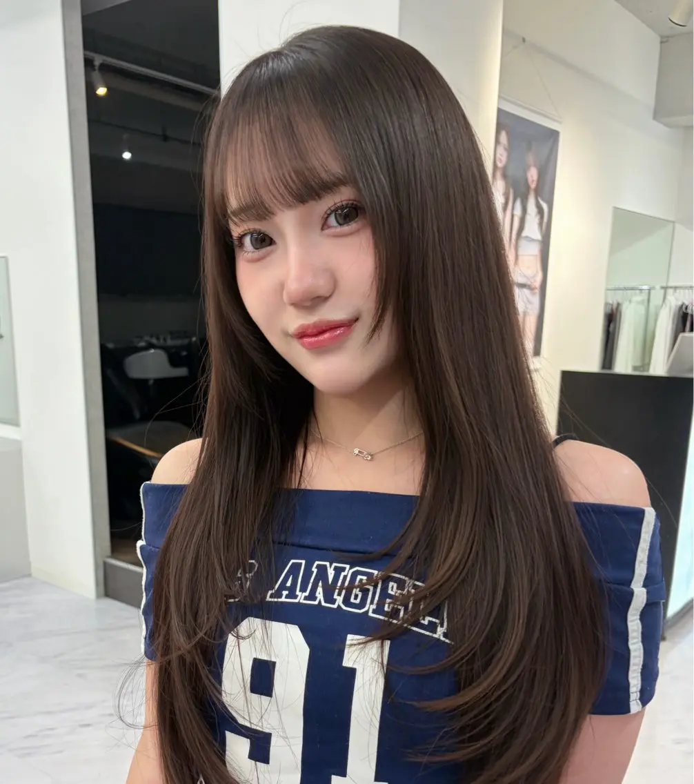 ロング 縮毛矯正 トリートメント vivie Madokaのヘアスタイル