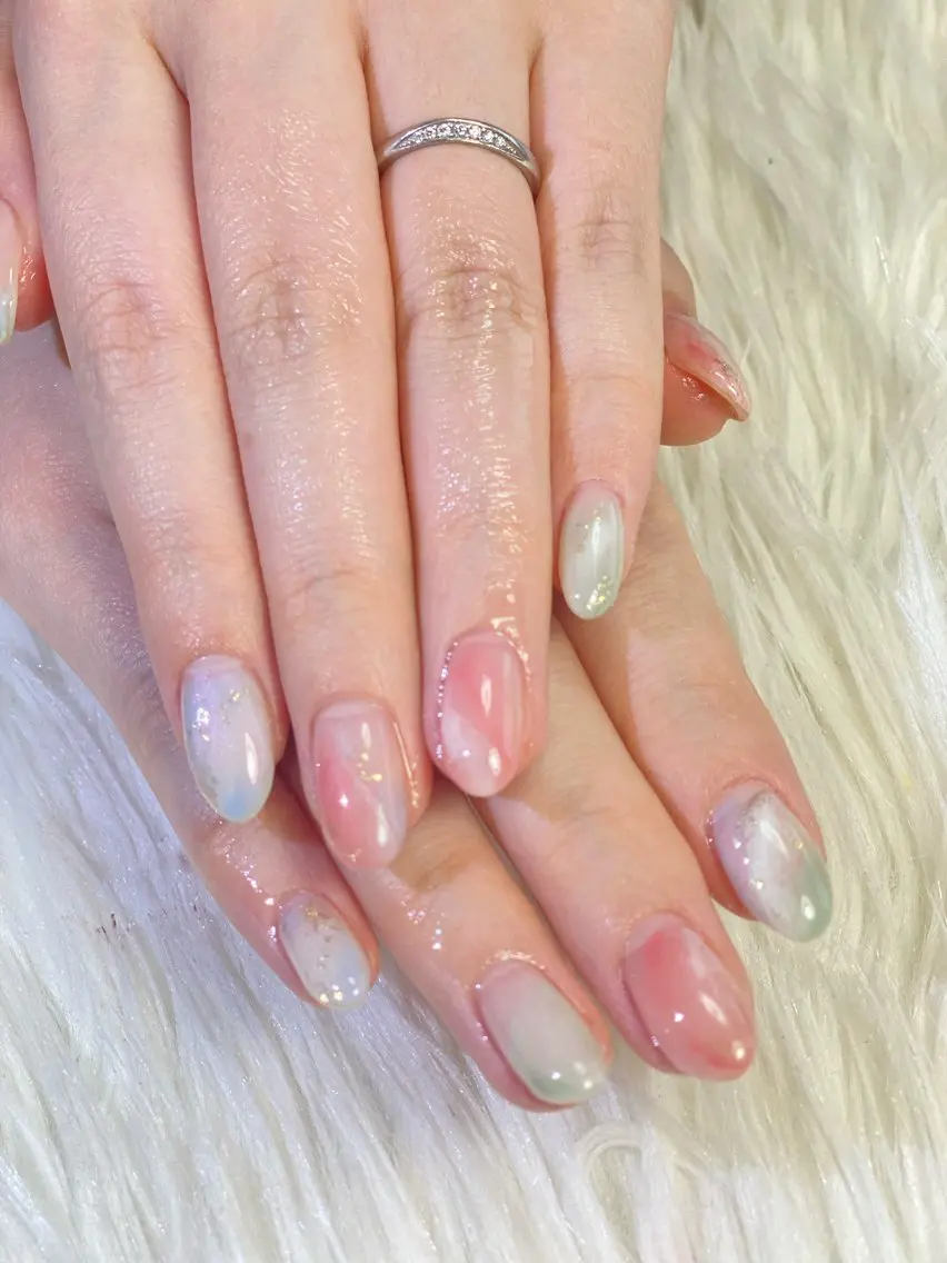 ネイル ニュアンスネイル 春ネイル ハンドネイル will 有希のネイルデザイン