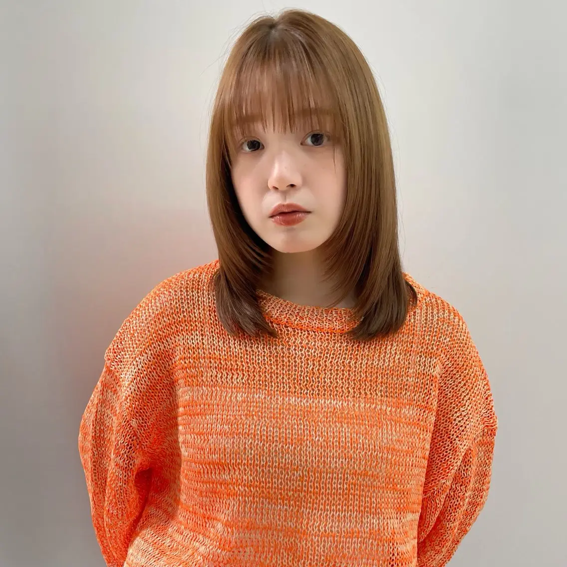ミディアム カラー ヘアカラー トリートメント カットモデル募集中 🤍harunaのヘアスタイル