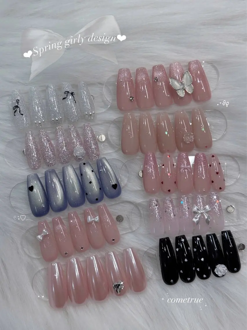 春定額デザインA♡シンプルガーリーネイル🎀【オフ無し】の写真