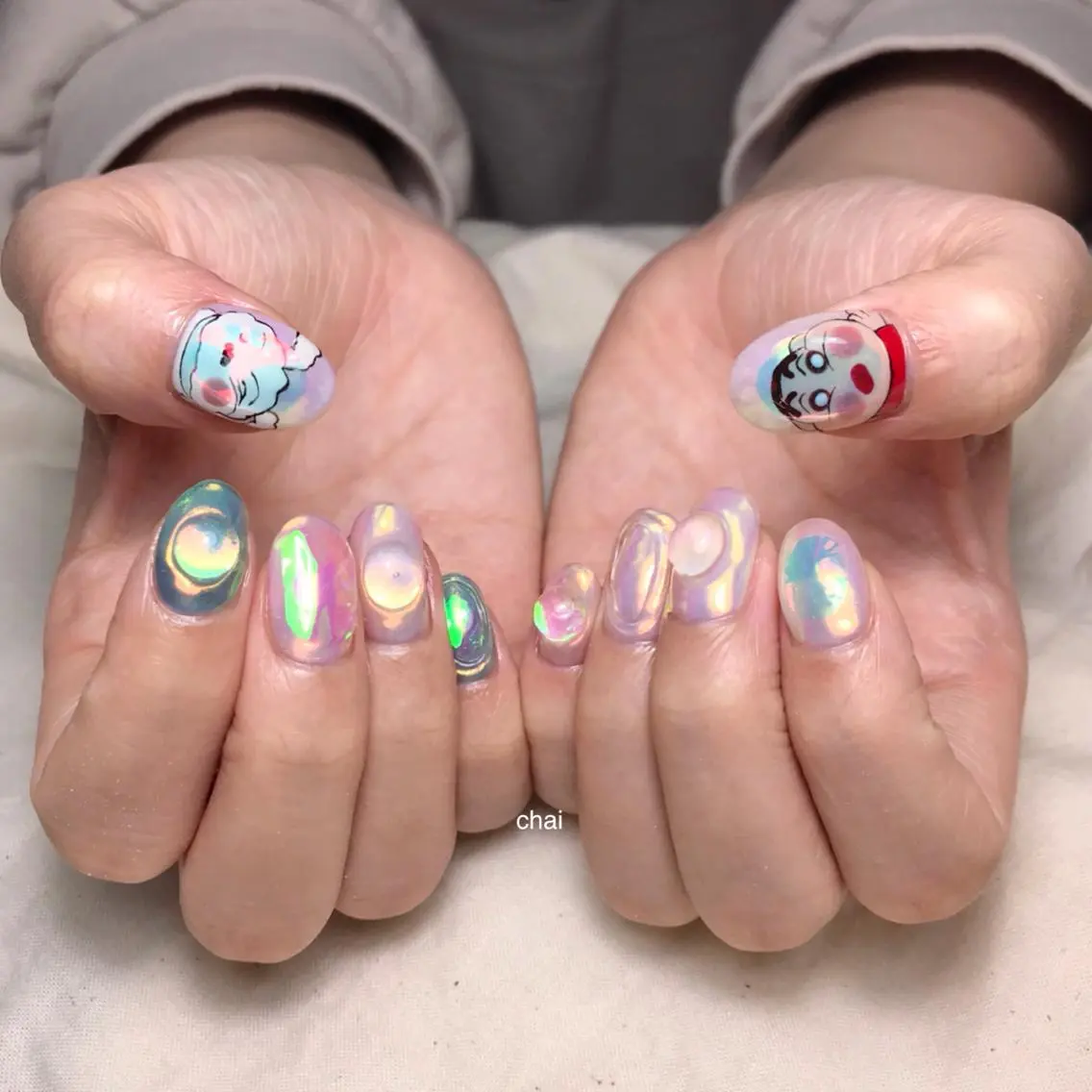 🩵⏰2.5h以内持ち込みデザインOKやり放題💅(手書きArt目安6本) (パラジェルもOK)オフあり込みの写真