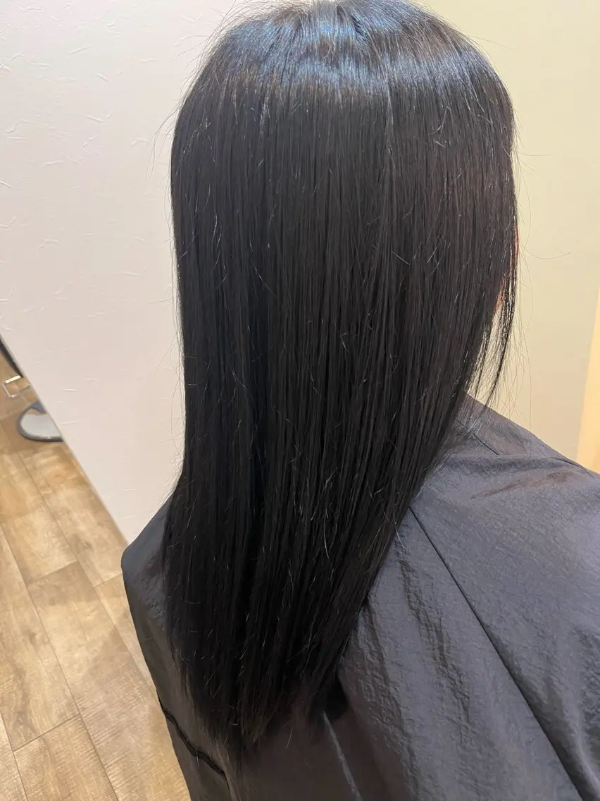 カラー 黒髪 透明感カラー rocca糸島店 リサのヘアスタイル