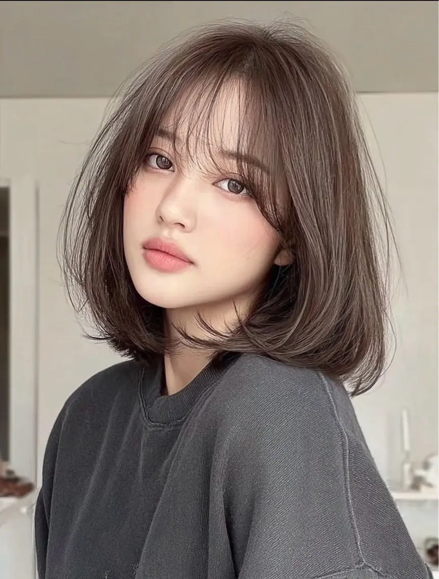 ショート カラー ケアカラー 透明感カラー ボブ カット ヘアカラー トリートメント 🌿透明感カラー カット/ナツミのヘアスタイル