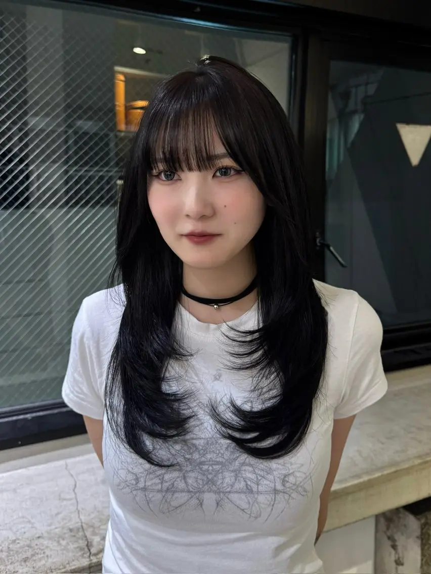 ミディアム レイヤーカット 似合わせカット カット ヘアカラー トリートメント リクト /レイヤーカットのヘアスタイル