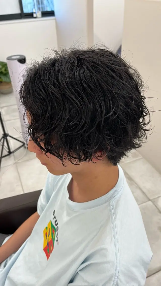 ミディアム パーマ メンズ 🏆メンズヘア特化 🥇代表りんぺーのヘアスタイル