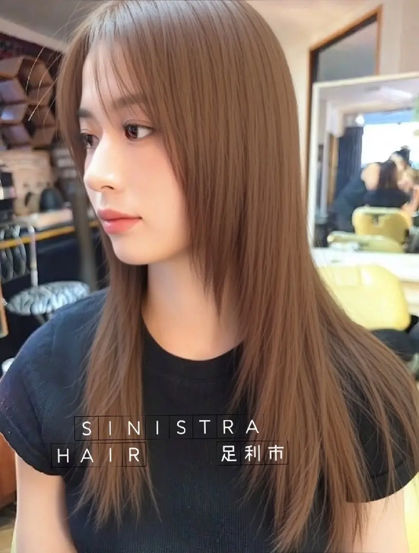 ロング カット ヘアカラー トリートメント 足利・色彩専用カラー シニストラ原宿表参道のヘアスタイル