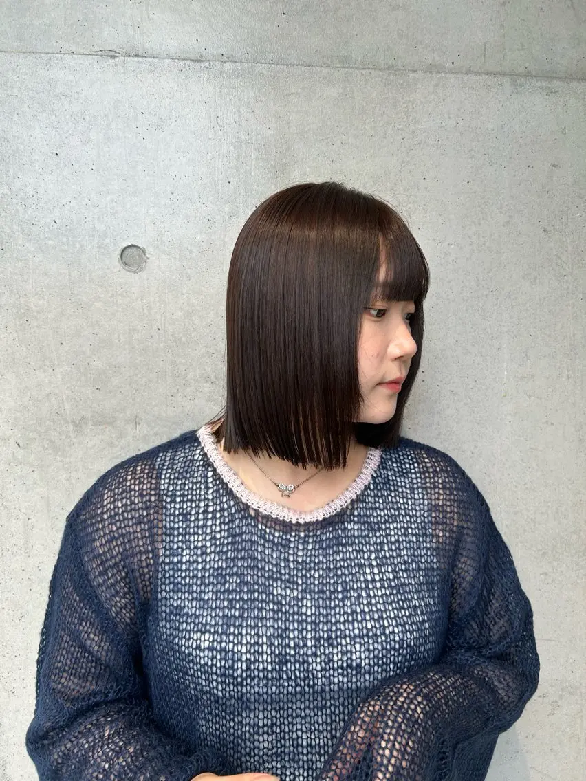 ショート カラー ヘアアレンジ ヘアカラー トリートメント ボブ艶モテカラー🫧 カリンのヘアスタイル