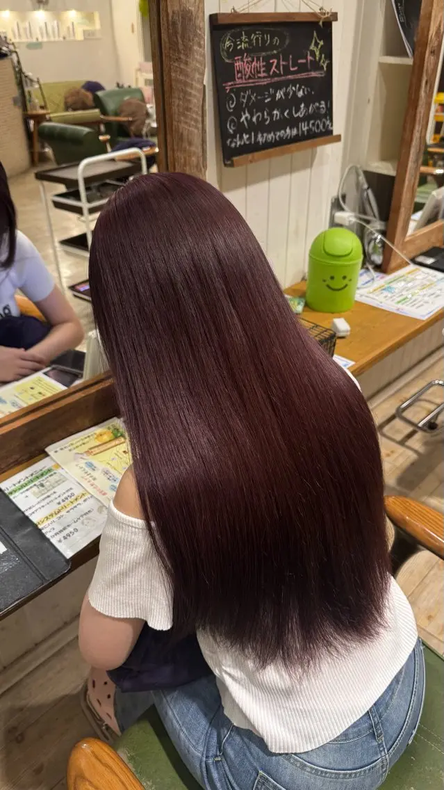 ロング カラー ブリーチ ラベンダーカラー ラベンダーピンク ピンクカラー カット 亀有✂️正路 彩夏のヘアスタイル