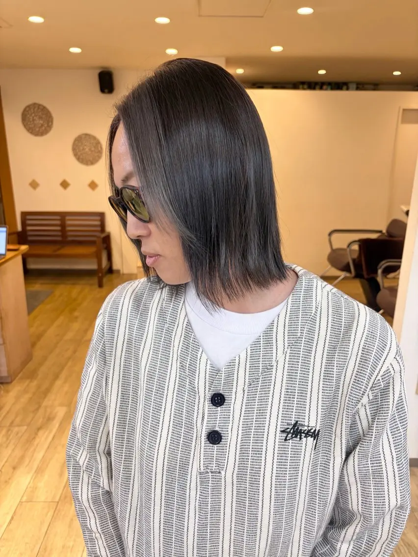 カラー ミストバング フェイスフレーミング ンジハ えみのヘアスタイル