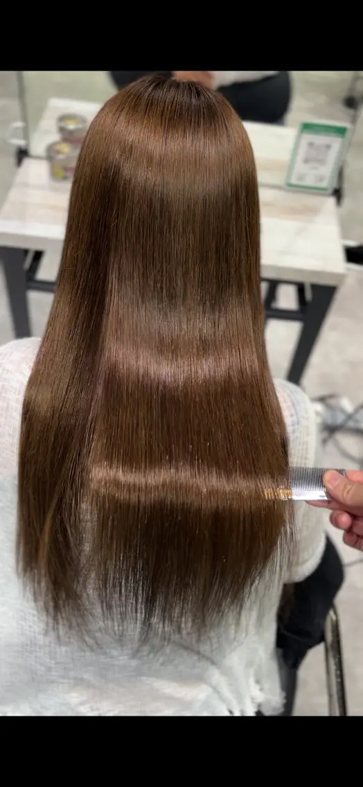 ロング パーマ 縮毛矯正 青木 奏楽のヘアスタイル