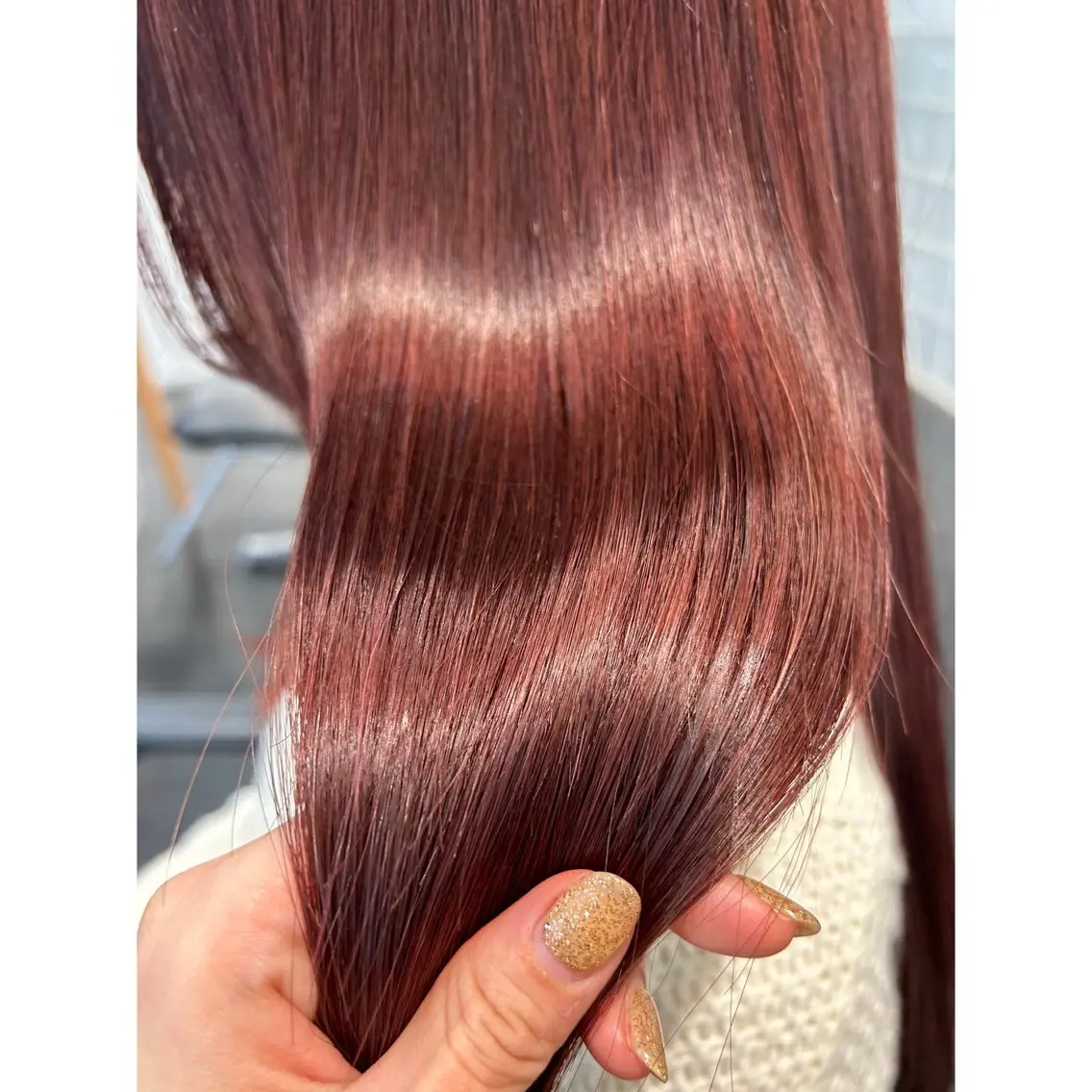 ロング カラー ブリーチ ボルドーカラー ダブルカラー ブリーチなしカラー レッドカラー ヘアカラー トリートメント ◎かしま◎暖色ｶﾗｰ /ﾒﾝｽﾞﾊﾟｰﾏのヘアスタイル