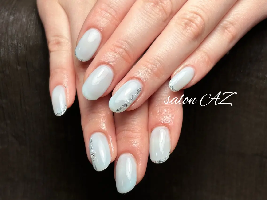 ネイル アートネイル 長さ出し フットネイル フレンチネイル ジェルネイル ハンドネイル salon AZのネイルデザイン