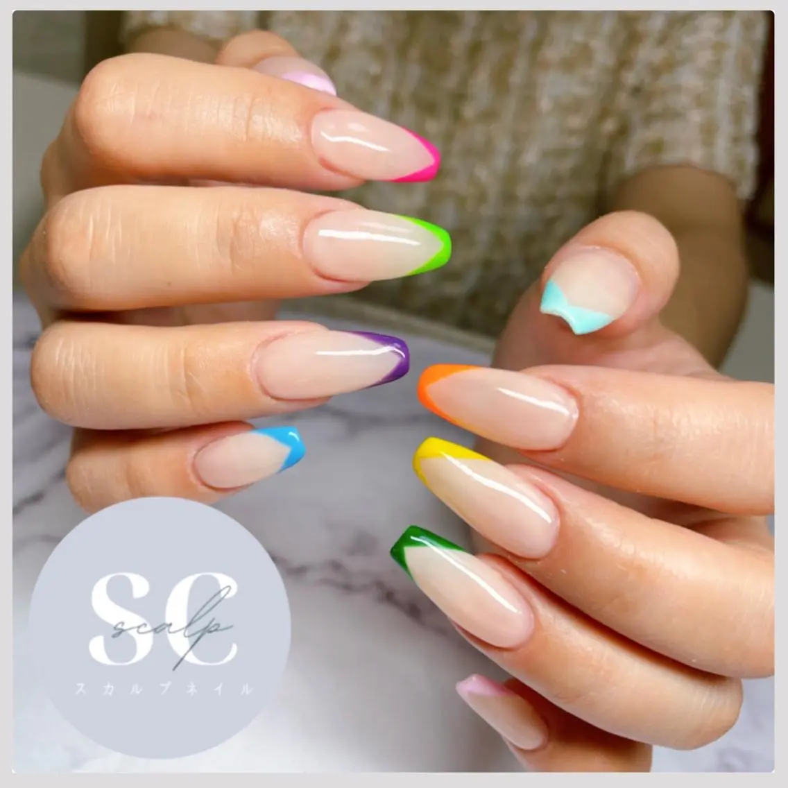 ネイル フレンチネイル スカルプネイル Nailsalon Caiseのネイルデザイン
