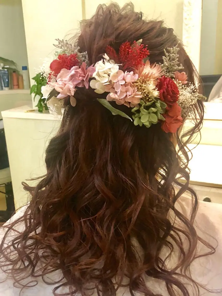 🌟人気No.3🌟ヘアメイク【ヘアセット】&【フルメイク】セット🈹60分8800→7700 早朝🆗結婚式推し活の写真