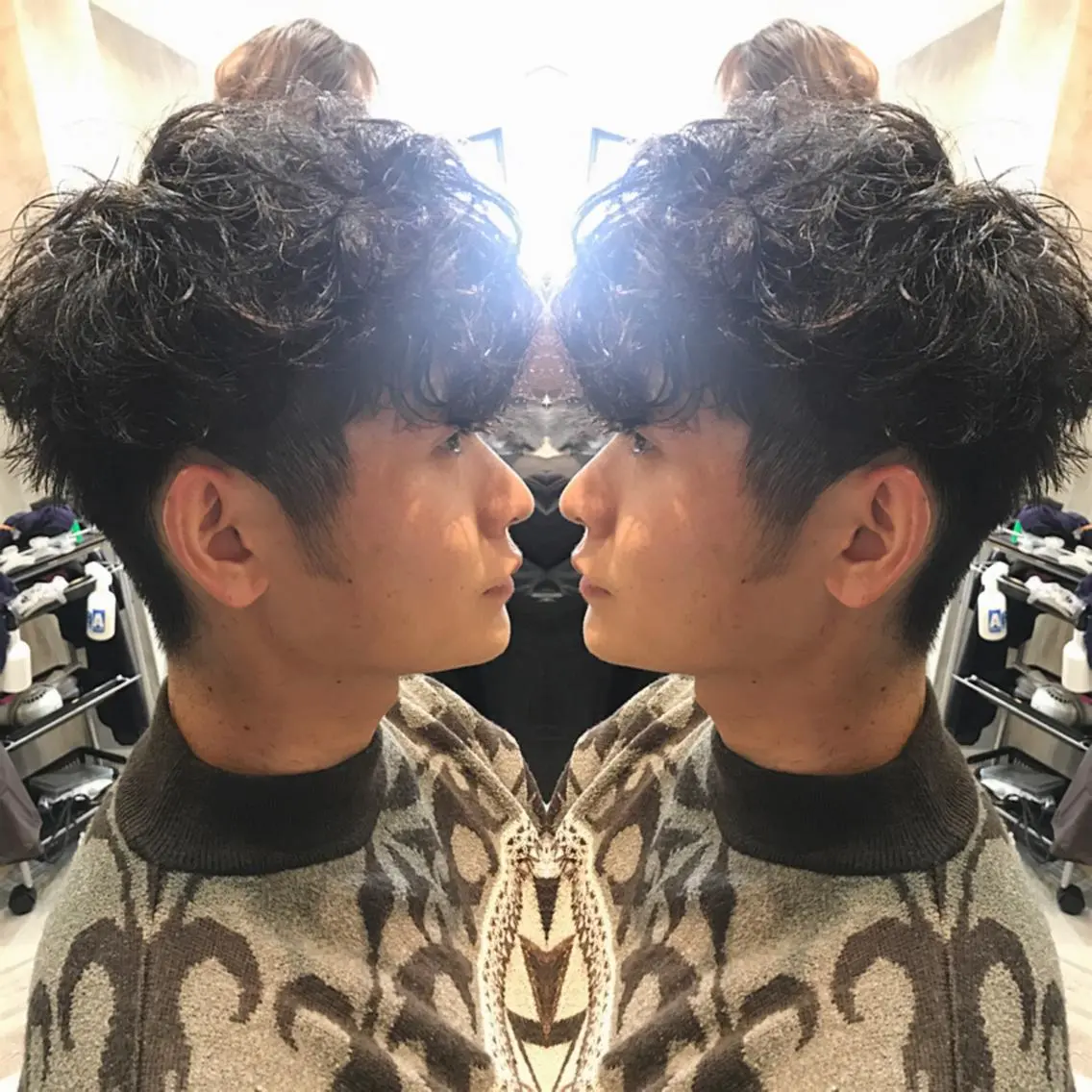 ショート パーマ メンズ 重政 和樹のヘアスタイル