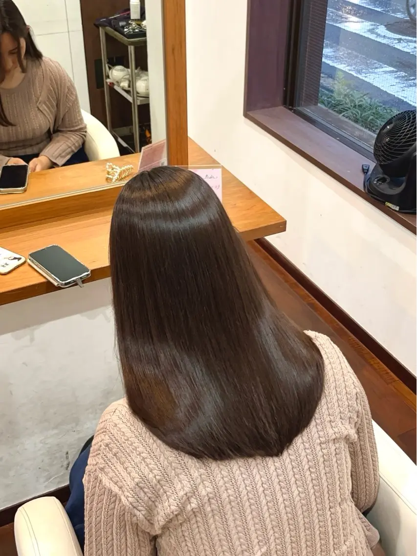 セミロング 縮毛矯正 カット 縮毛矯正 トリートメント 今在家 玲【自然な 縮毛矯正/メンズ】のヘアスタイル