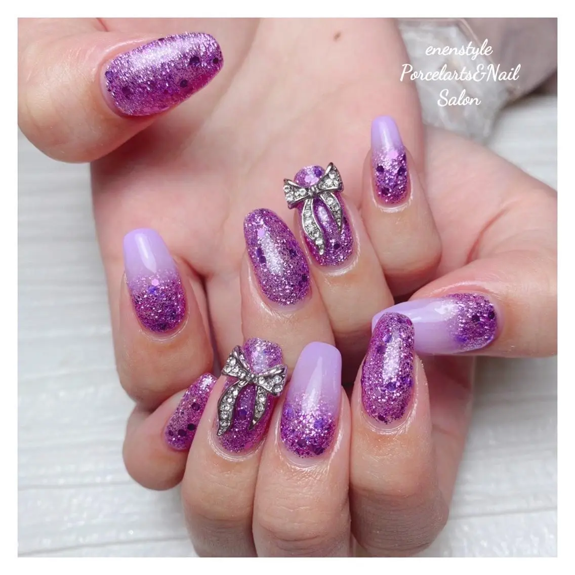 ミディアム ネイル 🐾enen style 🐾のネイルデザイン