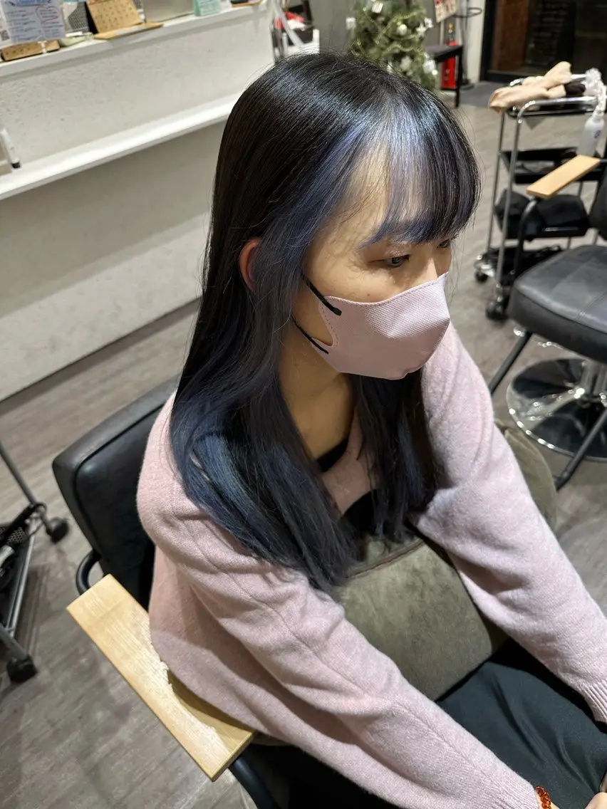 セミロング カラー アッシュ ラベンダーカラー ヘアカラー トリートメント 艶髪レイヤー上田 紗也🇰🇷💗のヘアスタイル