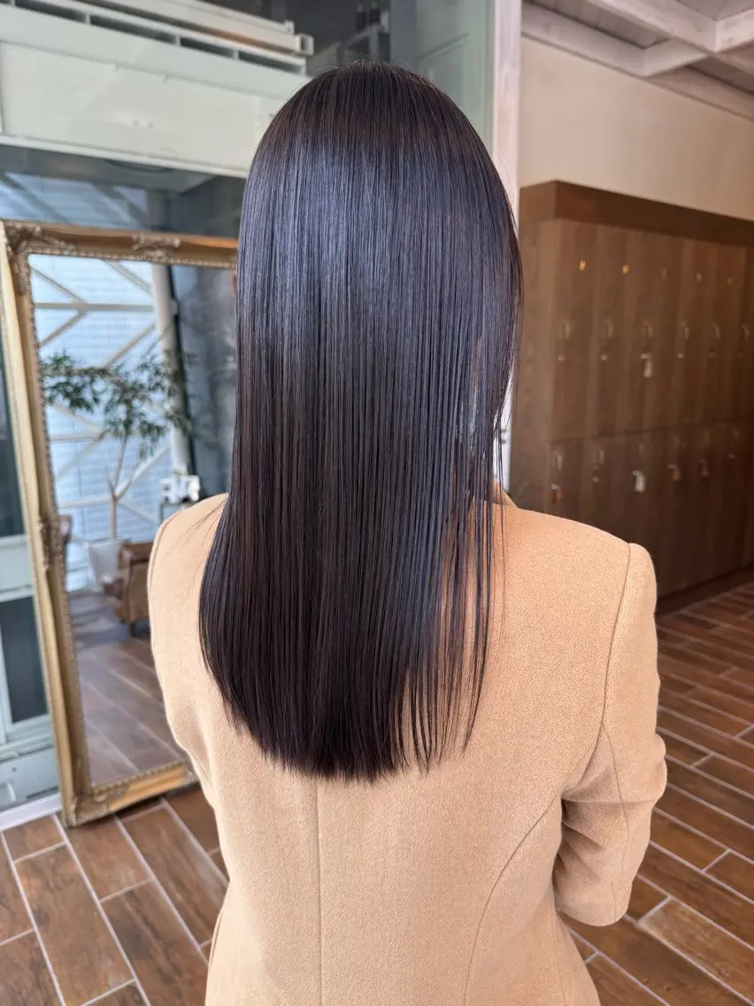 ロング 酸性ストレート 縮毛矯正 村上 輝のヘアスタイル
