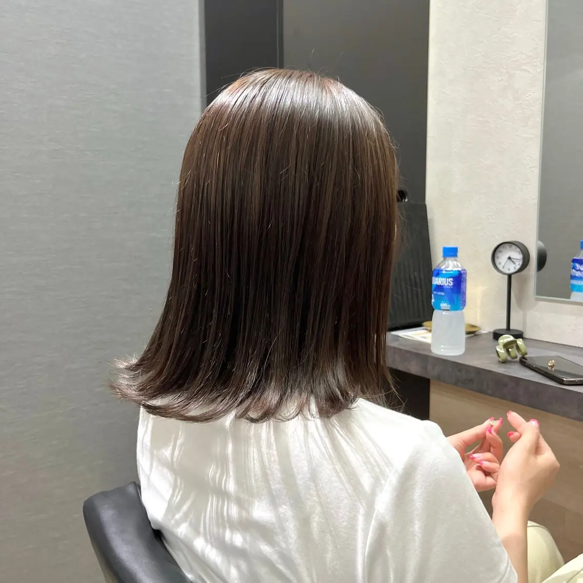 ミディアム カラー ブリーチ カット ヘアカラー トリートメント 有田裕真 【ブリーチカラー】のヘアスタイル
