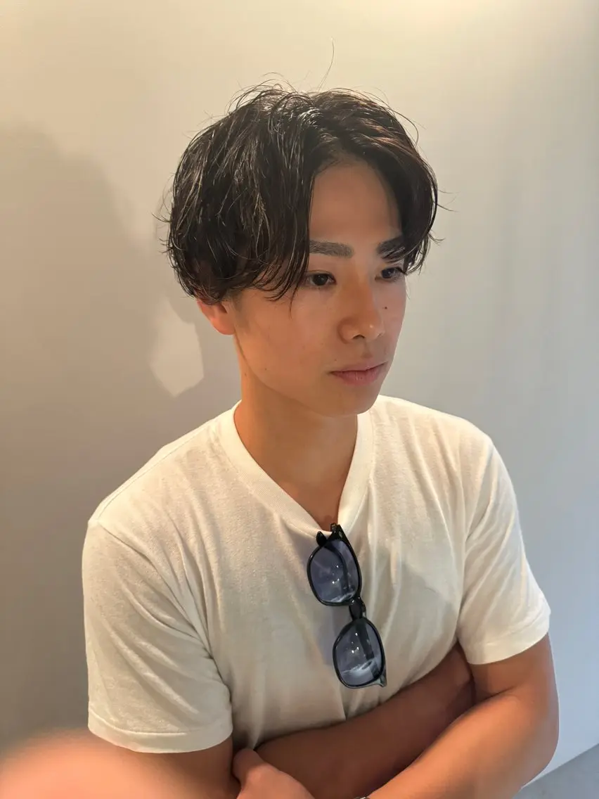 ショート パーマ カット パーマ 森田 鴻之介のヘアスタイル