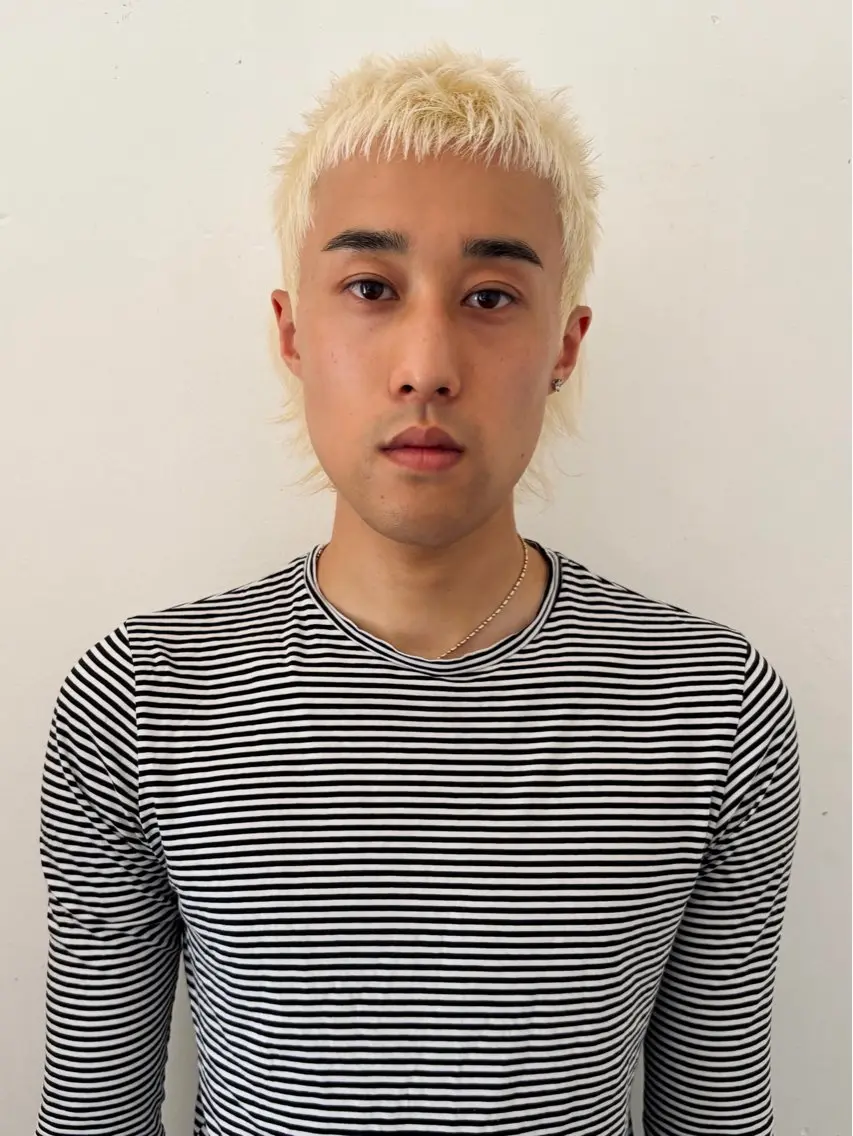 ショート カラー メンズ ブロンド マレットヘア 神田橋 翔太郎のヘアスタイル