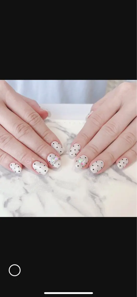 ネイル ドット ハート 持ち込み シンプルネイル salon. Pualaのネイルデザイン
