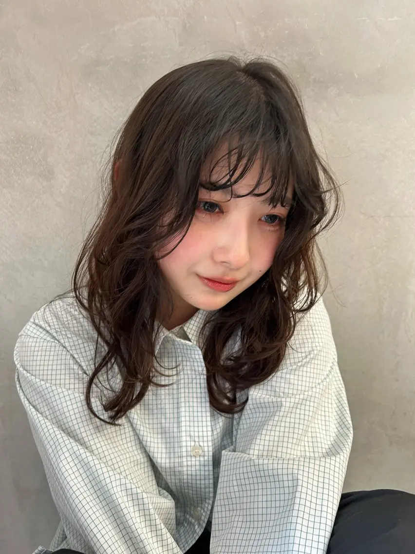 【ダメージレスに🤍】うるツヤ仕上げ💫デジタルパーマ＋カット＋1ステップトリートメントケア付きの写真