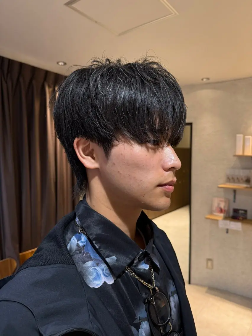 メンズ 刈り上げ カット メンズパーマ特化/ シャドウ/波巻/陸翔のヘアスタイル