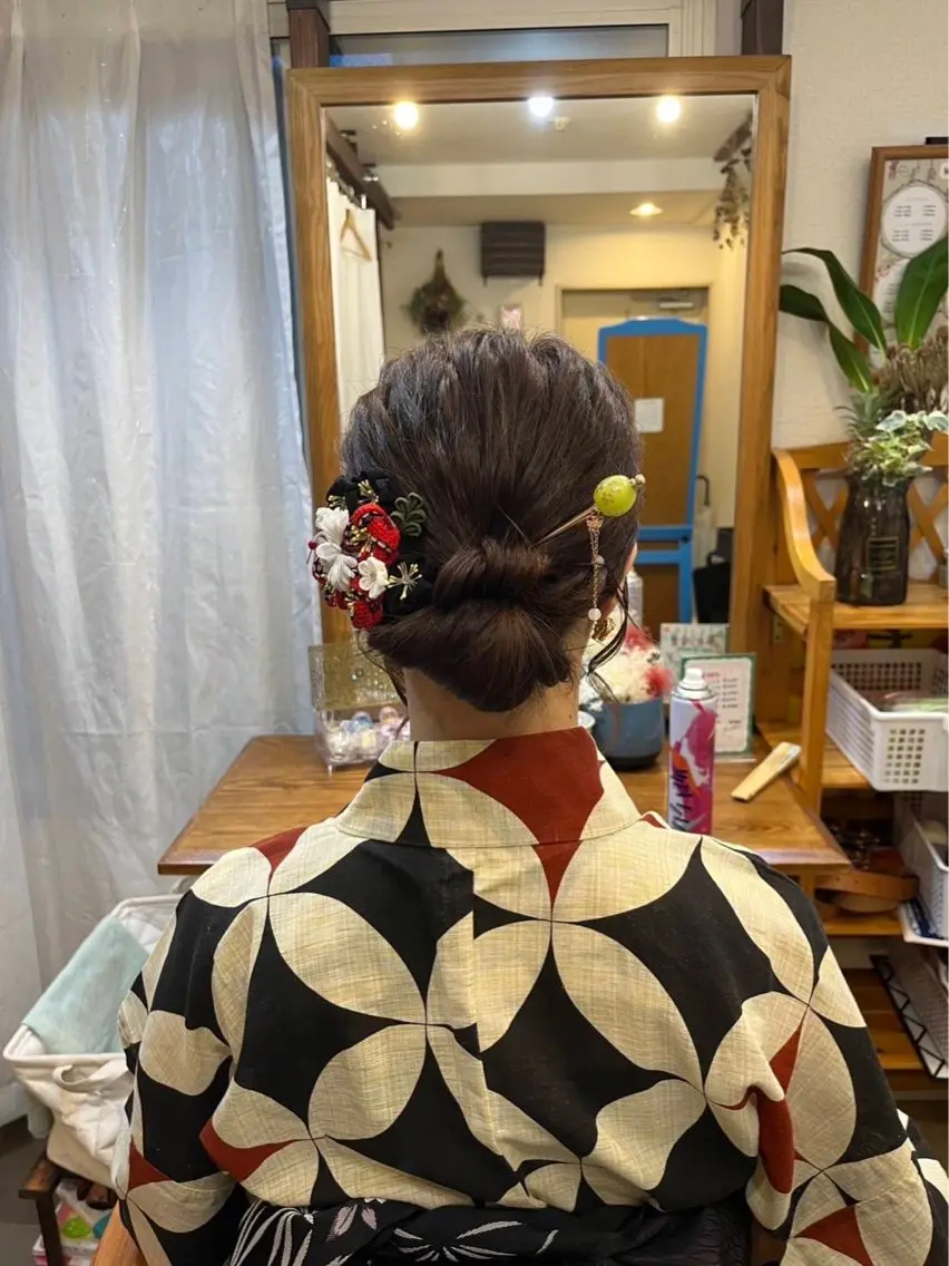 ヘアアレンジ 浴衣 着付け HempBeauty 浅野アサミのヘアスタイル