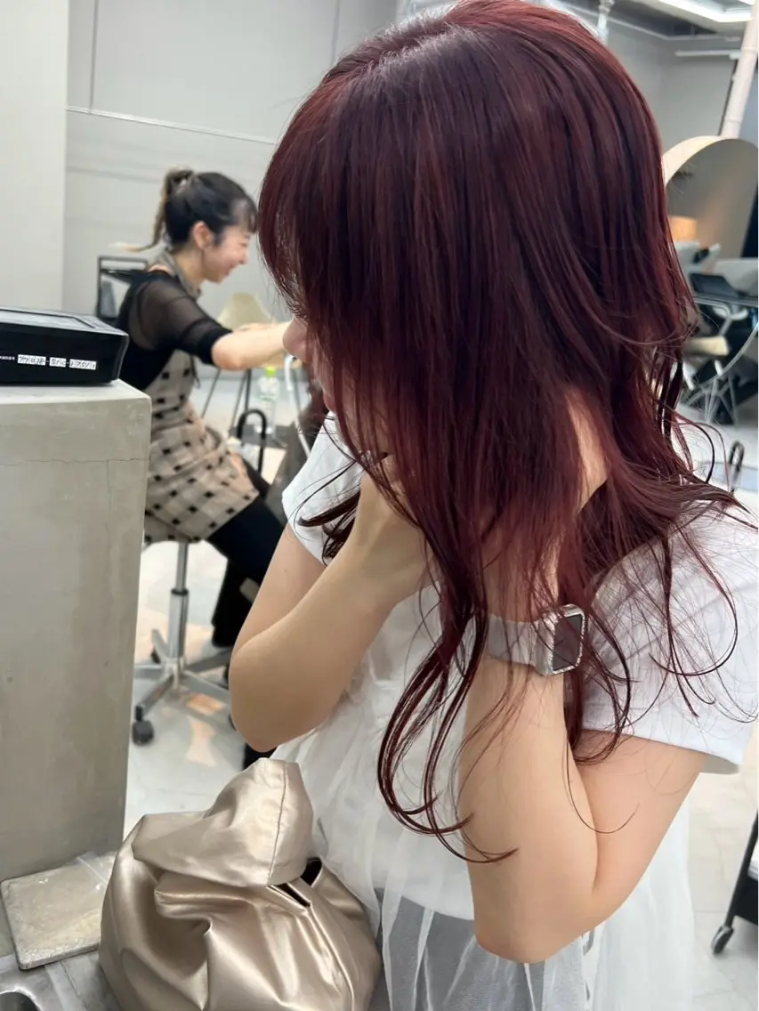 セミロング ヘアカラー kurune chikaのヘアスタイル