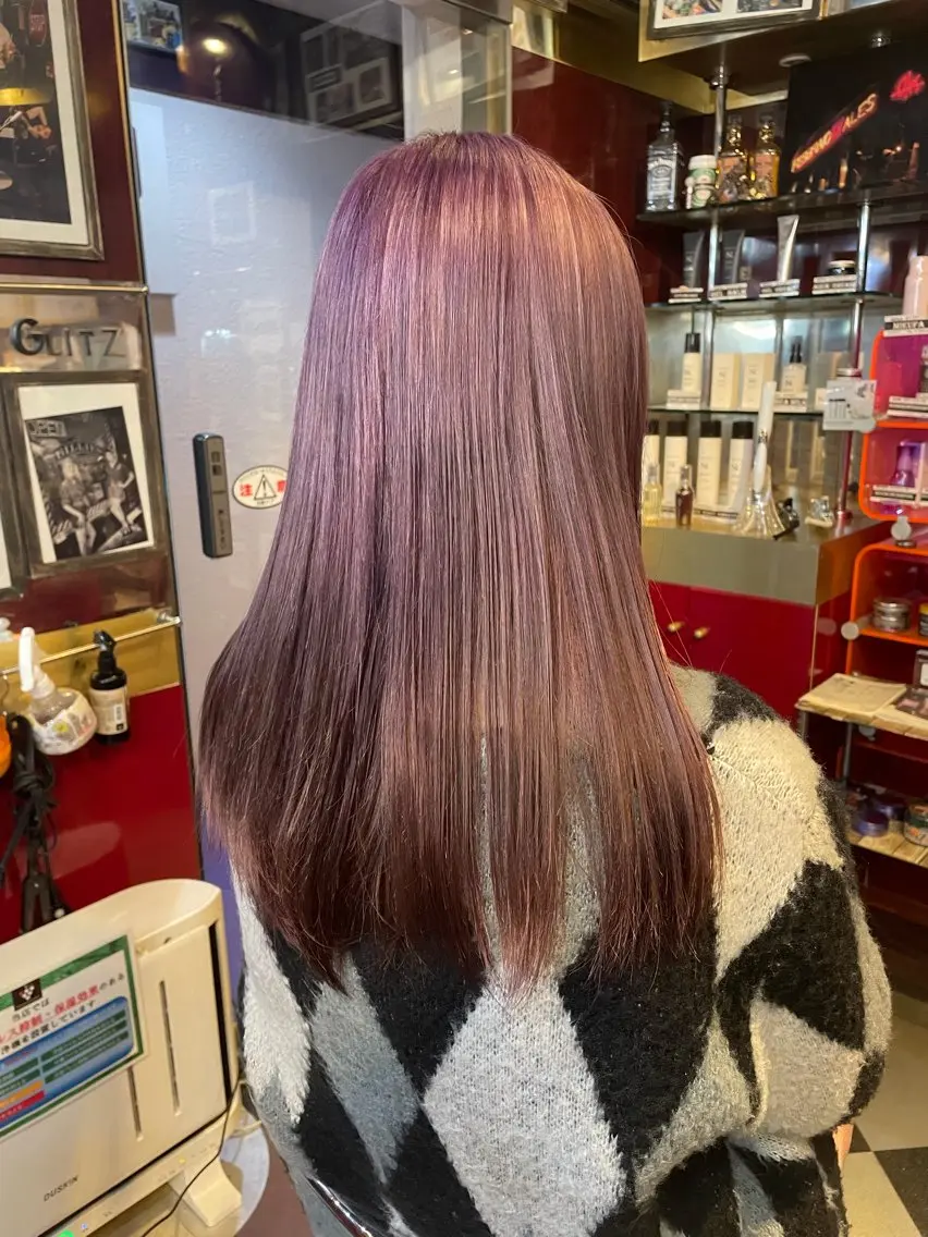 リタッチ+カラー+クイックトリートメント👩🏼💜 【アイロン仕上げあり✨】の写真